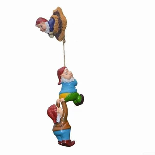 Statuette de nain de jardin en résine pour décoration extérieure ou intérieure, résistante aux intempéries (S)