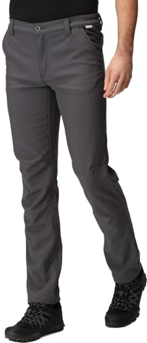 Regatta Mens Fenton Warm-Backed Windproof Water Repellent Softshell Trousers Navy 44 S