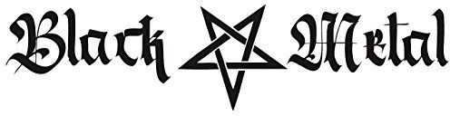 Black Metal Pentagramm (lang) Autoaufkleber, 28cm Autoaufkleber für die Heckscheibe oder Lack (schwarz)