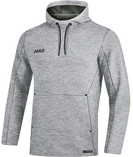 JAKO Herren Kapuzensweatshirt Premium Basics, Hellgrau-Meliert, L