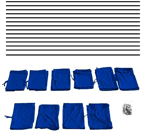 BREMER SITZBEZÜGE Maß Gardinen Vorhänge Sonnenschutz kompatibel mit VW T4 Multivan Caravelle 1990-2003 in Blau Camping Zubehör Wohnmobil Zubehör Camper Gardinen Set AMZ