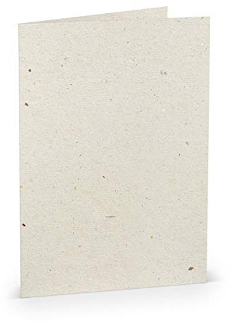 PAPERADO 50 Faltkarten DIN A5 - Terra Vanilla Creme Beige - 220 g/m² - 14,8 x 21 cm - Blanko Doppelkarten Klappkarten Einladungskarten