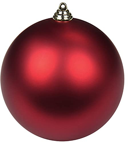Christmas Ornaments Balls 7.1 Large Christmas Decorations Xmas Tree Shatterproof Big Red Christmas Ball Ornaments with Hanging Loop for Wedding Holiday Halloween Party Indoor Outdoor Decor