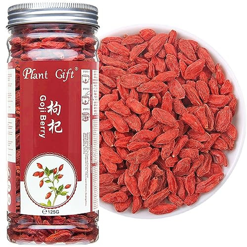 Plant Gift Goji Berries 125G/4.4oz 枸杞 For Baking & Teas, Smoothies, Sun-Dried, Keto, Vegan, Non-GMO
