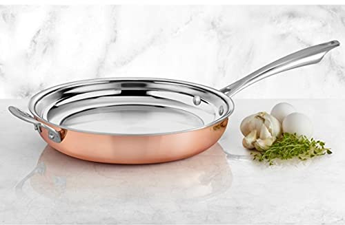 Cuisinart CTPP22-30H 12 Copper Skillet with Helper Handle