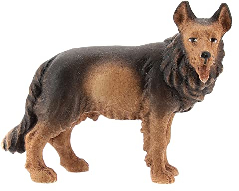 Holyart Schäferhund für Krippe Mod. Kostner Grödnertal Holz 12cm