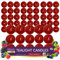 SOL Lot de 75 bougies chauffe-plat parfumées aux baies fraîches, Longues heures de combustion, Bougies chauffe-plat rouges