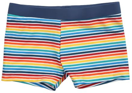 CUNYI Badehose für Jungen Kinder Bademode Badeshorts Leicht Schnell Trocknende Schwimmbekleidung, Bunte Streifen 120