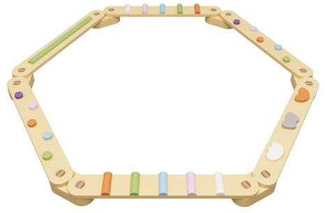 BanaSuper Hölzerne Schwebebalken-Trittsteine für Kinder Turnbalken für Kleinkinder Kinder Balance Board Montessori Spielzeug Balance-Trainingsspiel (NUR Schwebebalken)