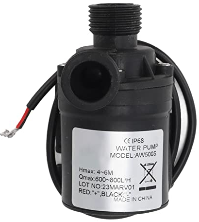 TOPINCN Bomba de Agua de Acuario Horizontal, Mini Bomba de Agua Sumergible de bajo Ruido para Acuarios, Pecera, Estanque, Fuente, Jardín Hidropónico (CC12V)