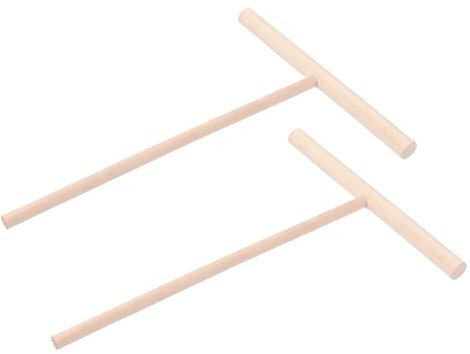 STOBAZA 2pcs Wood Crepe Pancake Tools Wooden Kitchen Utensils for Easy Dough Spreading