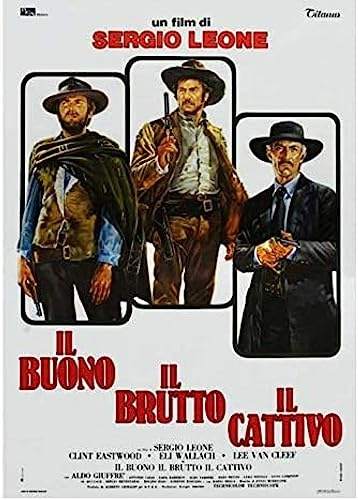 Poster Il Buono Il Brutto E Il Cattivo Locandina Del Film Vintage Wall Art Immagini Poster E Stampe Tela Pittura Decorazione Della Parete 50X70Cm Senza Cornice