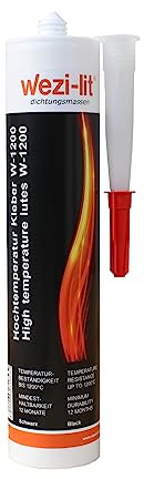 wezi-lit W-1200 Klebe- und Dichtungsmasse 310ml hitzebeständig bis 1200° Kesselkitt Ofenkitt Kleber feuerfest hochtemperatur