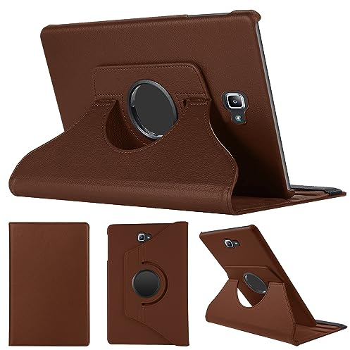 SWEIMEN Hülle Kompatibel mit Samsung Galaxy Tab A 10.1 2016 (SM-T580/T585/T587), PU Lederhülle 360° Drehbar Multi-Winkel Schutz Ständer Schutzhülle für Galaxy Tab A6 10.1