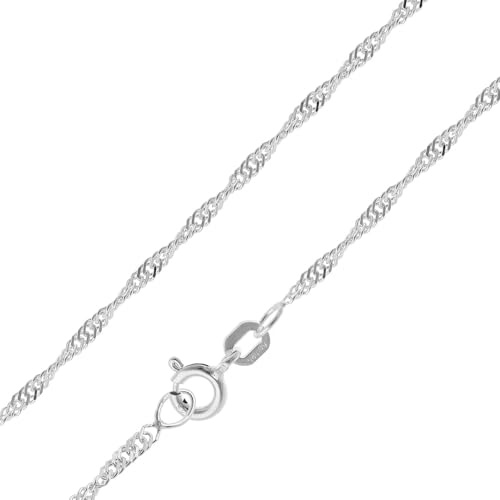 trendor Feine Singapur-Kette 925 Silber Kette Damen 1,8 mm Halskette 15705 | für Frauen
