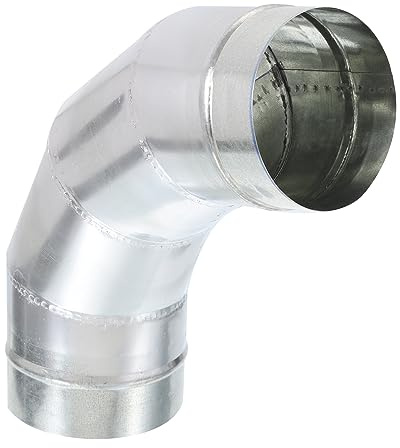 PATIKIL 4 OD 90 Degree Elbow Duct Pipe Connector, Dryer Vent Round Tube Bend Connector Adapter Fitting for Dryer HVAC Ventilation Chimney Exhaust Fan