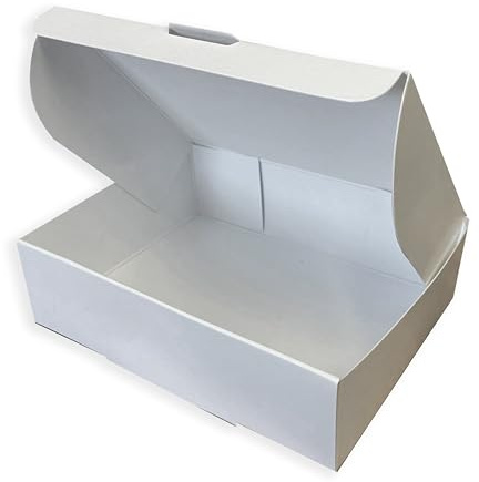 White Cake Slice Box | Party & Birthday Cake Boxes for Guests | Individual Cake Slice Boxes (50)