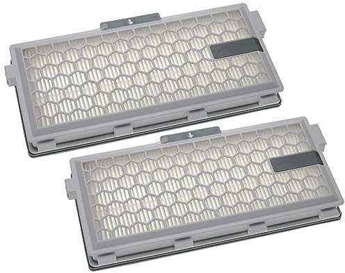 vhbw 2x Staubsaugerfilter Ersatz für Miele SFHA50, SF-HA50, SF-HA 50 für Staubsauger - HEPA Abluft-Filter Weiß
