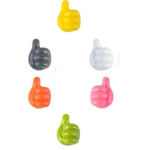 GSCLZ 10Pcs Self Adhesive Cable holder Clips Wall Decoration Hook Silicone Thumb Key Hanger Hook Home Office Data Cable Clip Wire Desk
