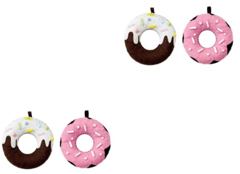 ibasenice 4stücke Teiliges Cartoon Donut Gewebtem Material Bastelbedarf Für Handgemachte Spielzeuge Und Dekoration Für Kreative Projekte