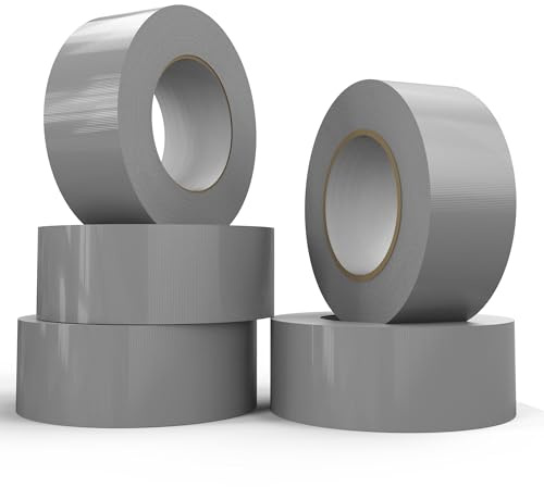 SWRT 9 Mil 5-Pack Silver Heavy Duty Duct Tape Strong Adhesive, 2 in x 30 YD (Total 150YD) Duct Heavy Duty Waterproof All Weather Gray Duct Tape No Residue Sealing & Patching for Indoor&Outdoor Repair