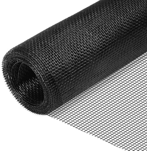 Zanzariera in fibra di vetro, 120 cm x 300 cm, zanzariera di ricambio, rete a maglia fine con kit di attrezzi per porte e terrazze, colore nero