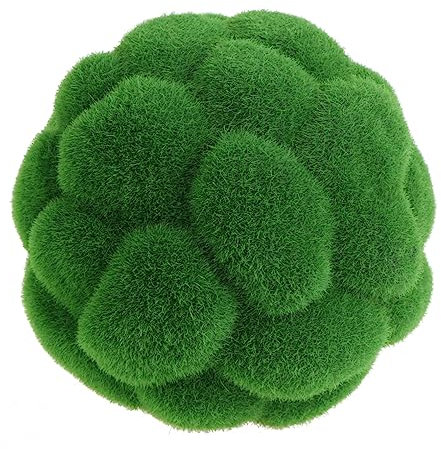 PartyKindom 1 Stück Kreatives Mooskugeldekor Kugeln Für Pflanzen Dekoratives Grünes Moos Buchsbaumkugel Moosteppich Künstliche Bälle Moosdekor Topiary-Kugeln Torfmoos Künstliches Moos Green