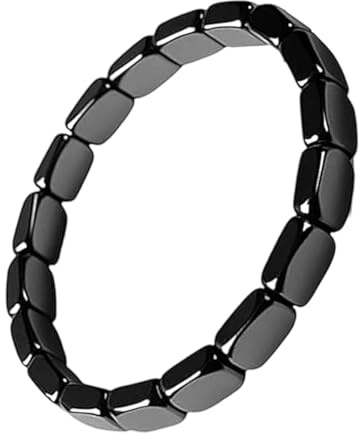 Hämatit Armband - Natürlicher Armband Herren, Energie Steinperlen Arm band für Männer, Stilvolles Accessoire 2025 | Geschenk für Vater, Ehemann, Freund für Business, Sport, Alltag und Meditation