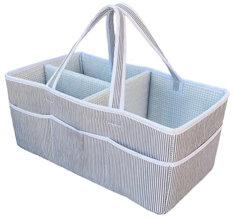 Organisateur de Bac de Rangement Multifonctionnel Portable pour Bébé | Grand Panier Portatif à Pour Laits de Toilette, , Bouteilles d'Eau, en Voiture, Sorties et Courses