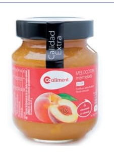 Spanish Peach Jam Bundle - 4 x 340g Glass Jars - Sun-Ripened Mediterranean Peaches - Traditional Recipe - Family Value Pack