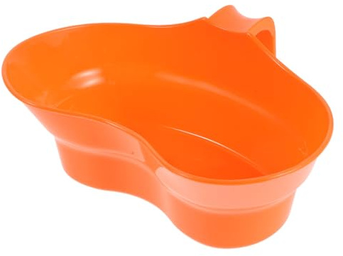 Tofficu Coppa per Risciacquo Orale per Anziani e Pazienti Allettati, Leggera e Facile da Pulire in Plastica Arancione, per Ospedali e Strutture di Assistenza