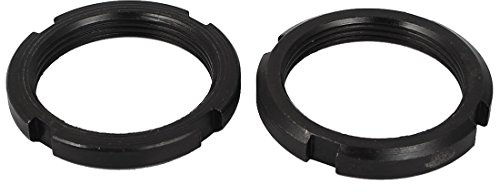 Aexit M48 x Nails, Screws & Fasteners 2mm GB812 Metric Four-Slot Slotted Round Nuts Black Nut & Bolt Sets 2 Pcs