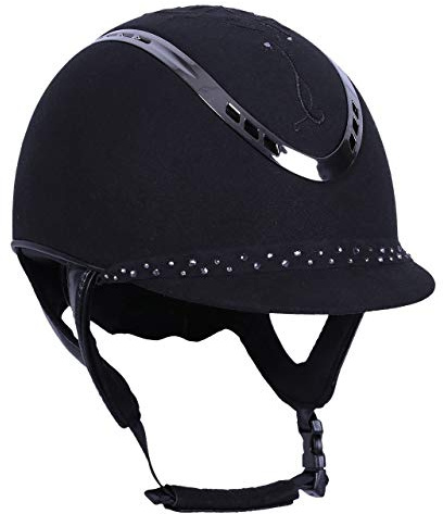 QHP Ridhjälm Botanic - Svart - 55-56 cm