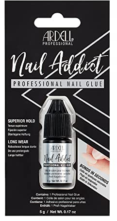 ARDELL Nagelkleber für künstliche Nägel, eingerissene Fingernägel & Nail Tips | extra stark, schnelltrocknend & mehrfach verwendbar | Professional Nail Glue mit Salon Qualität, Nail Kleber, Inhalt 5g