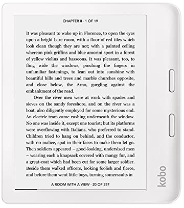 Kobo Libra 2 | Weiß eReader | Wasserdichter 7-Zoll-Touchscreen | Blendfrei | Anpassbare Helligkeit und Farbtemperatur | Blaulichtreduzierung | eBooks | WLAN | 32GB Speicher | Carta E Ink-Technologie