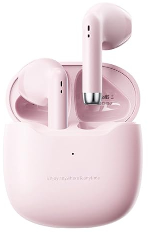 Rosa In ear Kopfhörer kabellos Bluetooth kleine Ohrhörer mit Mic in-ear Ohrhörer Bluetooth Kopfhörer kleine Ohren wireless Headphones Earbuds für Arbeit Reisen Wireless Kopfhörer für iPhone Android | Blue Tooth Ear Buds Phones Bluetooth 5.3 Wireless Earphones with HiFi Stereo Sound Charging Case ENC Headset for Work