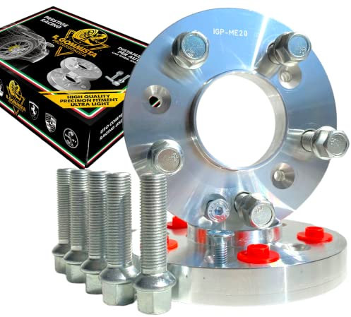IGP 2 Distanziali Ruote 16 mm Compatibili con A4 S4 RS4 Type B8 B9 + A5 S5 RS5 Type 8F F5 + 10 bulloni in Acciaio Made in Italy