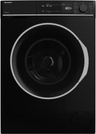 Sharp ES-BRO814BA-DE Waschmaschine Frontlader / 8 kg / 1400 U/min/Adanced Inverter Motor / 15 Programme inkl. 15 min Kurzprogramm und Dampffunktion/AquaStop/Schwarz