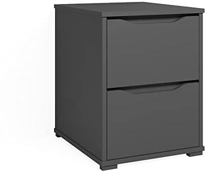 Vicco Nachttisch Ruben, Anthrazit, 40.2 x 53.6 cm | geeignet als Nachttisch für Boxspringbetten