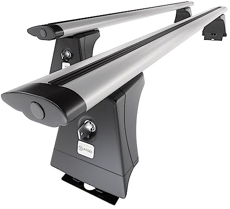 Mossa Barres de Toit en Aluminium adapté pour Peugeot Boxer II Van (2006-2014) - Porte-Bagages de Voiture Argent - Points de Montage 1