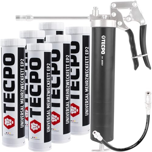 Einhand Fettpresse Handfettpresse + Mehrzweckfett EP2 Lithium Fett 6x400g
