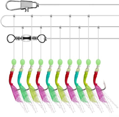 Stainless Steel Fishing Rig Bait For Catching Mackerel Herring Smelt 7# -15# Baitholder Hooks With Swivels (15#)