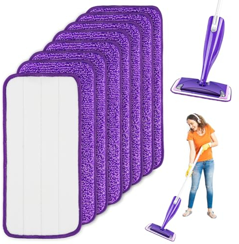 Vilida 8 Pack for Flash Power Mop Refill Pads Kit, Reusable Spray Microfibre Mop Replacement Pads, for Flash Speed Mop Refill Pads, for Wet Dry Floor, CleaningHardwood Laminate Floor, HMX001954