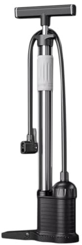 Fahrradpumpe - Fahrrad-Standpumpe - Ballpumpe - 200 PSI Hochdruck-Luftpumpe mit Presta- und Schrader-Ventil für Alle Fahrräder und Sportbälle,Grey