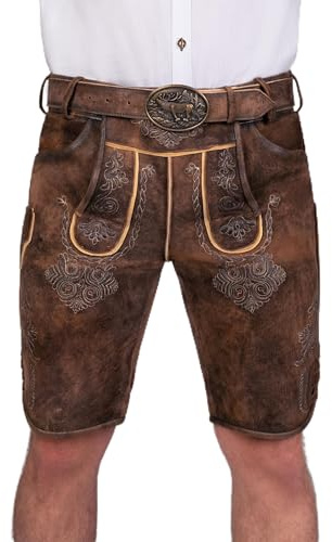 Edelnice Trachtenmode hochwertige Kurze Trachtenlederhose Bernd aus Wildbockleder