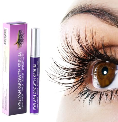 Siero per ciglia, 8 ml Naturale Siero per la crescita delle ciglia e sopracciglia, Siero Ciglia Allungante e Infoltisce, Eyelash Growth Serum per Ciglia più Piene Lunghe e Spesse