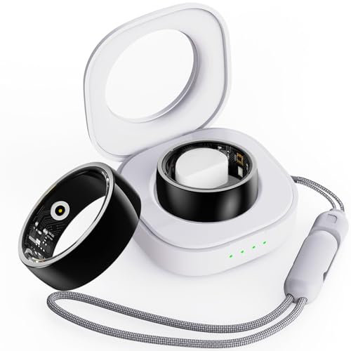 findtime Smart Ring Android Fitness Tracker Ring Smartringe für Herren Damen Smart Ring Pulsmesser Wasserdicht Smartring mit Schrittzähler Schlaftracker Ring iOS Smart Workout Fitness Ring Edelstahl