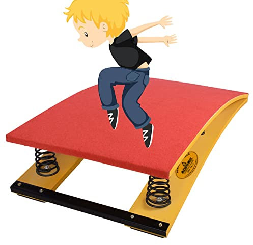 Sprungbrett, Hochleistungs-Turn-Sprungbrett für Jugendliche, Gebogenes Profi-Sprungbrett, Elastische Rampe für Sportvereine/Spielzimmer/Übungshindernisparcours