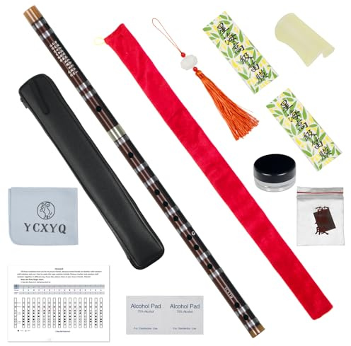 YCXYQ G Key - Bamboo Flute Professional Bitter Bamboo Dizi Handmade Traditional Chinese Musical Instrument Suitable for Beginners