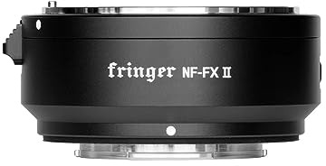 Fringer NF-FX II Adaptateur de Monture d'objectif Fuji Bague électronique autofocus Compatible avec Les objectifs Nikon D/G/E pour Appareil Photo Fujifilm X-T50 X-T5 X-Pro3 X-T30II X-T4 X-H2S X-E4